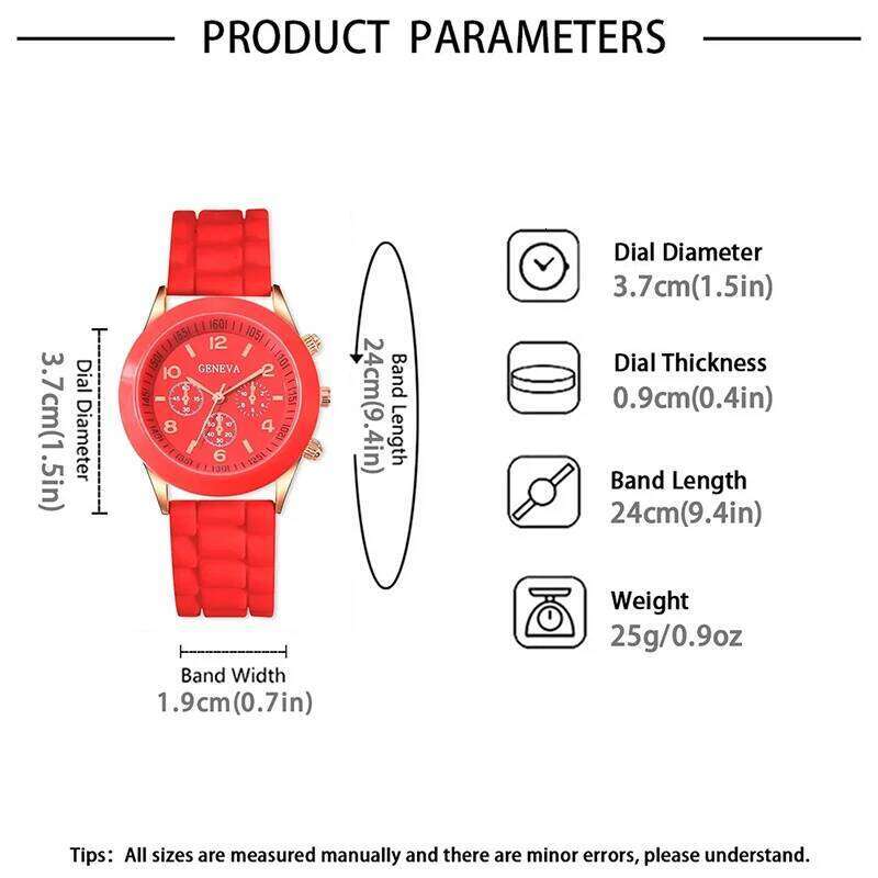 Reloj Mujer Fashion Women Watches Elegant Red Silicone Quartz Watch Luxury Ladies Clock Gift for Girls Relogio Feminino