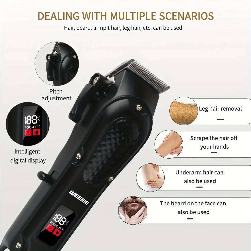 Barbershop special electric hairdresser silent metal body fast charging cordless set home personal care small appliances shave C260312