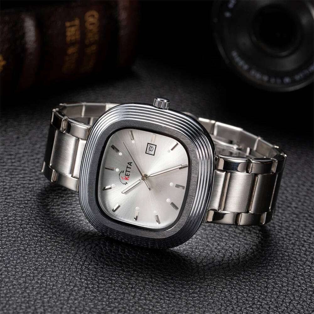 KETTA New Fashion Leisure Watches For Man Luminous Calendar Function Square Dial Waterproof Men's Quartz Watch reloj hombre