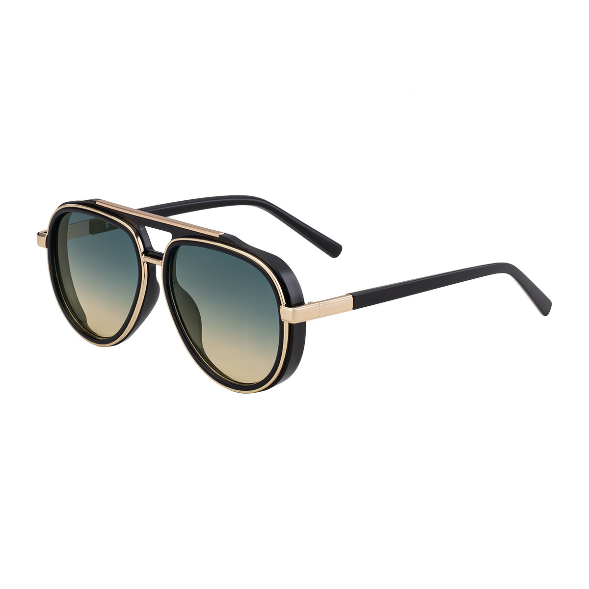 2026 New Fashion Toad Polarized Retro Pilot Double Bridge Outdoor Sunglasses for Men