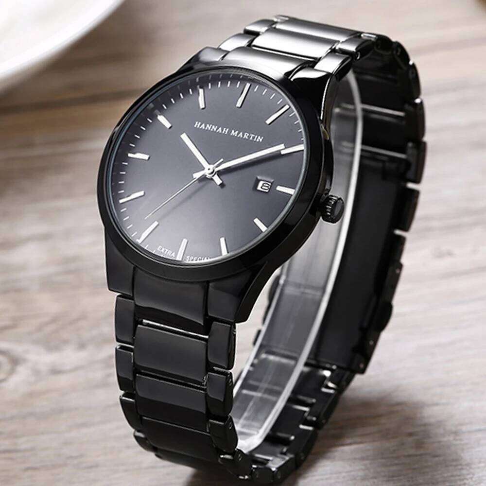 Top Brand Original Sports Quartz Black Mens Watch All Steel Waterproof Classic Business Fashion Calendar Wristatches