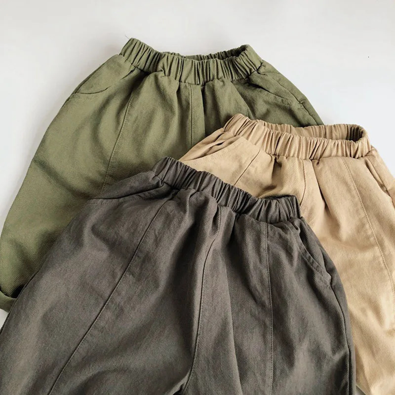 Korean Spring Autumn Kids Boys Girls Loose Pants Childrens Clothing Casual Pant Baby Children Turnip 260311