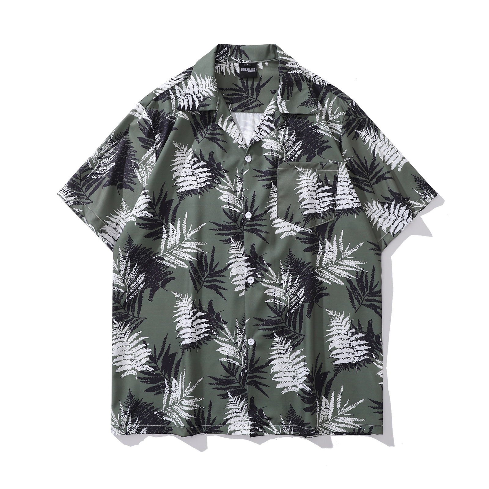 Hawaiian Surf Short Sleeve Floral Shirt for Men and Women Cuban Collar Beach Vacation Shirt200814