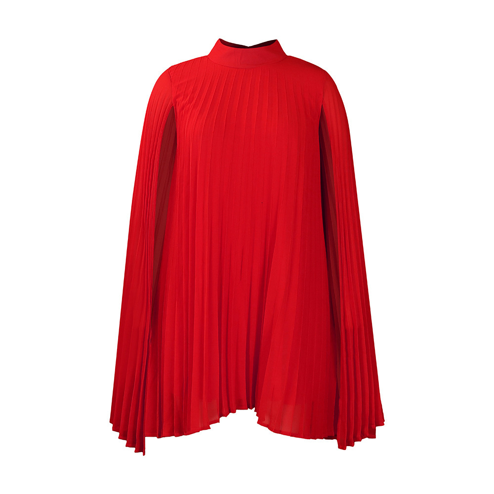 D400 Womens Fashion 2023 New Elegant Fashion Chiffon Pullover Cape Batwing Sleeve Plus Size Dress