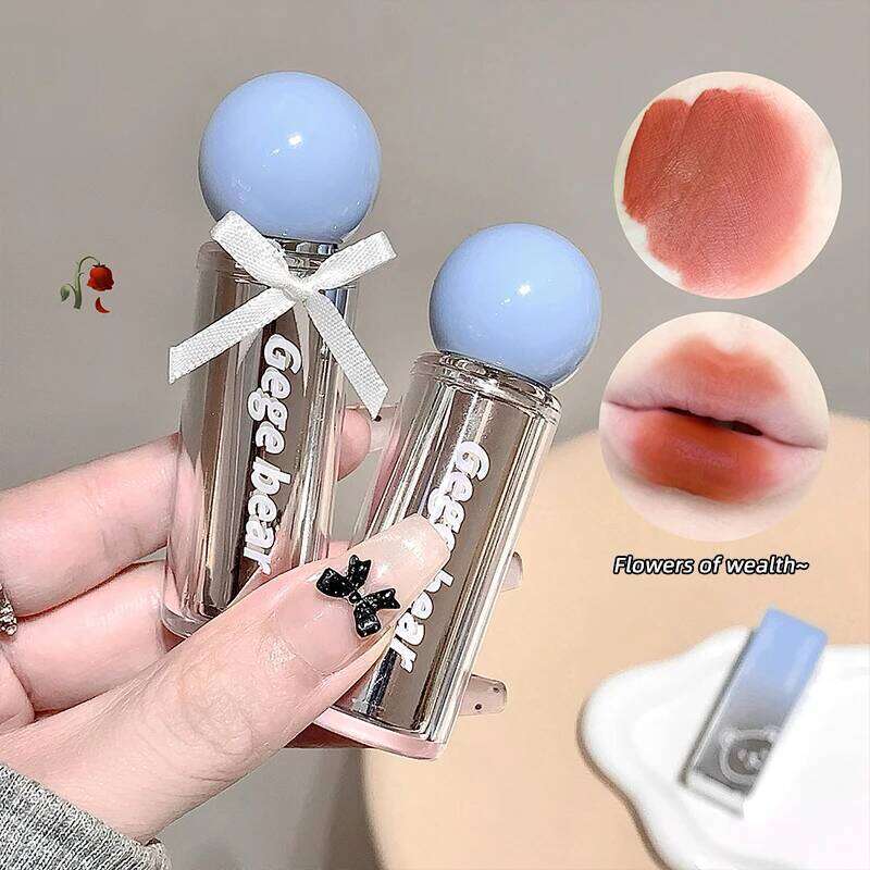 Gege bear Artistic Soft Mist Mousse Lip Glaze Velvet Matte Holding Makeup Not Easy to Sticky Cosmetics Lipstick W260311