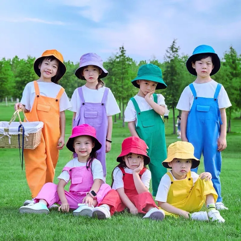 Children Hip Hop Solid Overalls Girls Dungaree Kids Candy Color Jumpsuit Romper Boys Streetwear Colorful Trousers School Uniform 260311