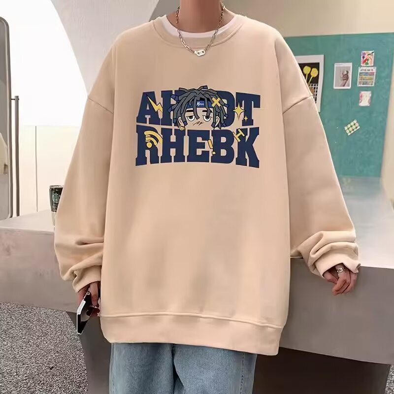 Men's Round Neck Designer Hoodie Sweatshirt Fall/winter New Long Sleeve T-shirt Retro Style Loose Fit Trendy Brand Top For Couples