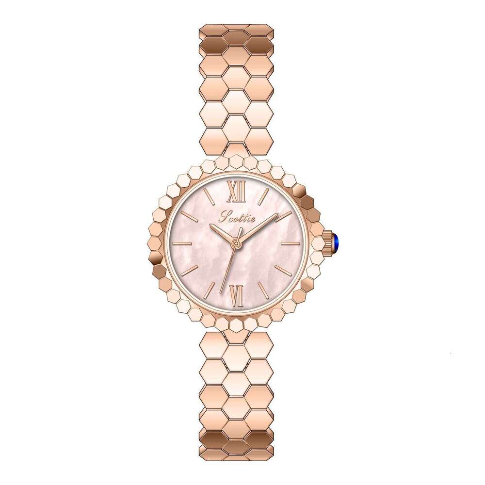 With Box Dainty Design Bracelet Women's Rose gold Small Watch Free gift