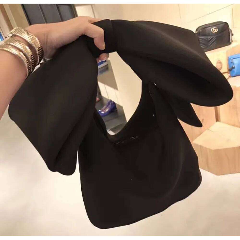 Women Space Cotton Handbag Purse Wedding Totes Clutches Cocktail Party Bowknot Korean Style Black Vintage Chic Fashion Strap BAG WONST