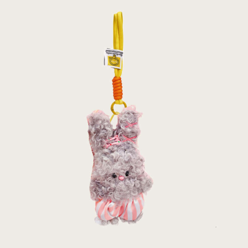 Cute Doll Niche Baby Rabbit Keychain Backpack School Bag Pendant Plush High-End Feel