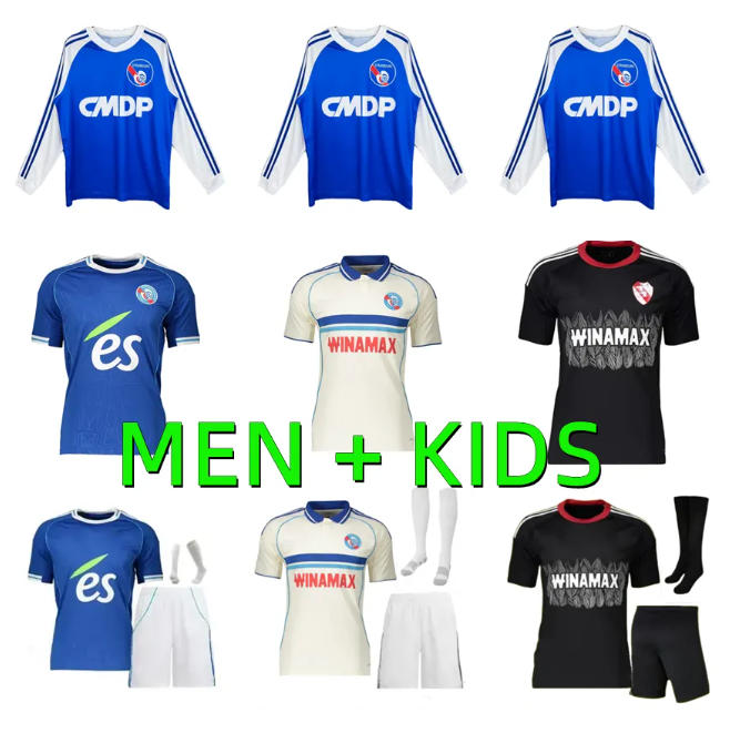 2025 2026 RC Strasbourg PANICHELLI Soccer Jerseys 25 26 EL MOURABET EMEGHA BAKWA MWANGA MOREIRA JR G.DOUE AMO GODO 1978 retro football men kids shirt