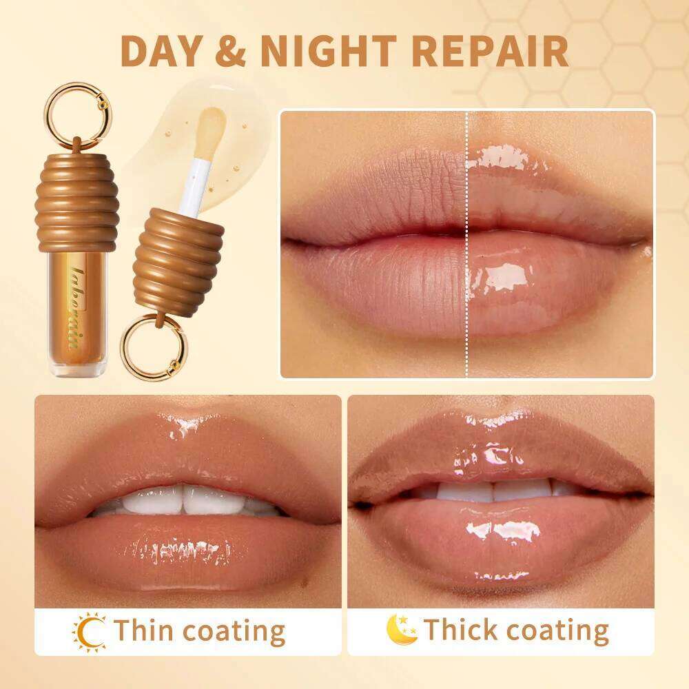Lakerain Honey Gloss Long Lasting Moisturized Texture Lightweight Non-sticky Gorgeous Glossy Finish Smooth Lip Makeup W260311