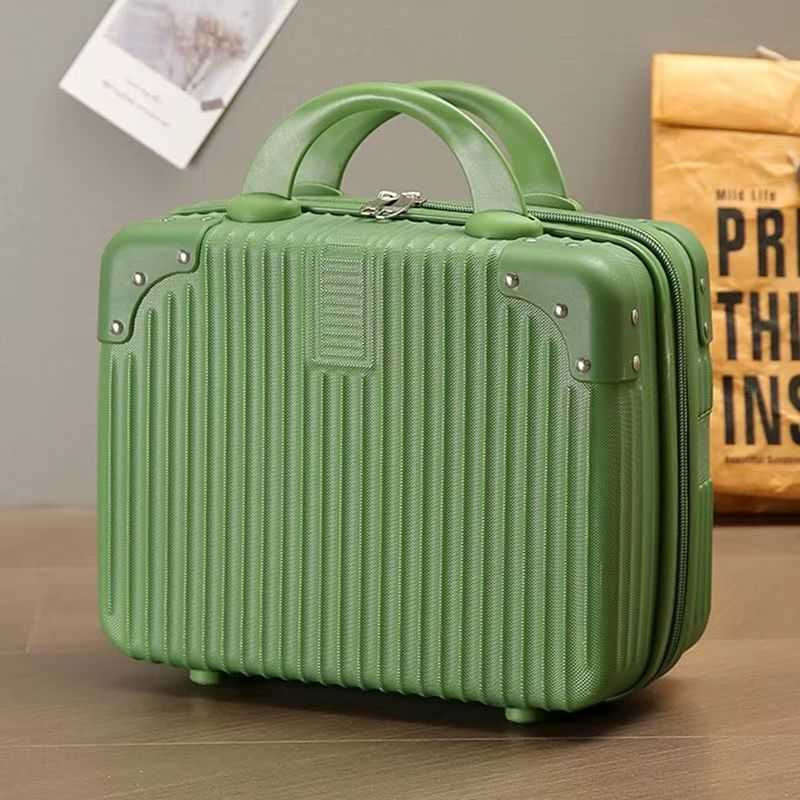 Portable small suitcase makeup bag women's portable storage box with lock and password protection, can be checked as luggage. J260312