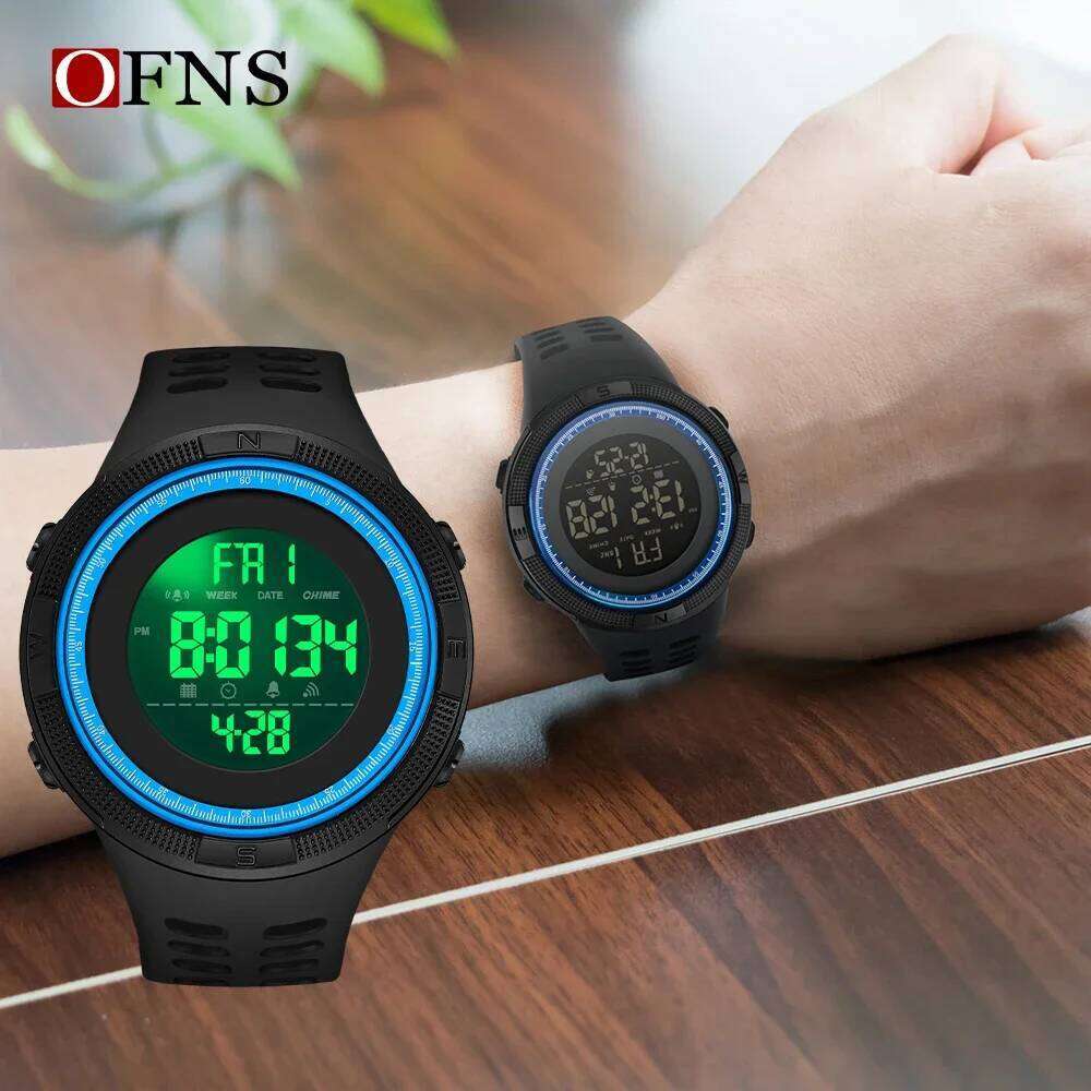 OFNS 2003 Fashion Military Watches 50M Waterproof Sports Watch For Male LED Electronic Digital Wristwatches Relogio Masculino
