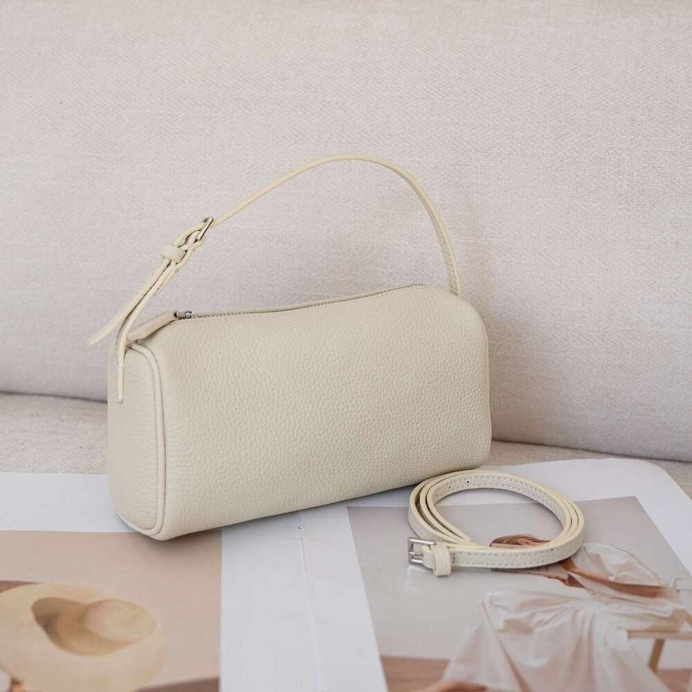 Crossbody Small Layer Cowhide Simple Design Pen Pouch Handbag Genuine Leather Women S Pillow Underarm Bag