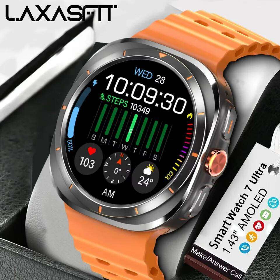 LAXASFIT New Men's Smart Watch Heart Rate Monitoring Bluetooth Call Fitness Tracking Pedometer Stylish Smartwatch Holiday Gift