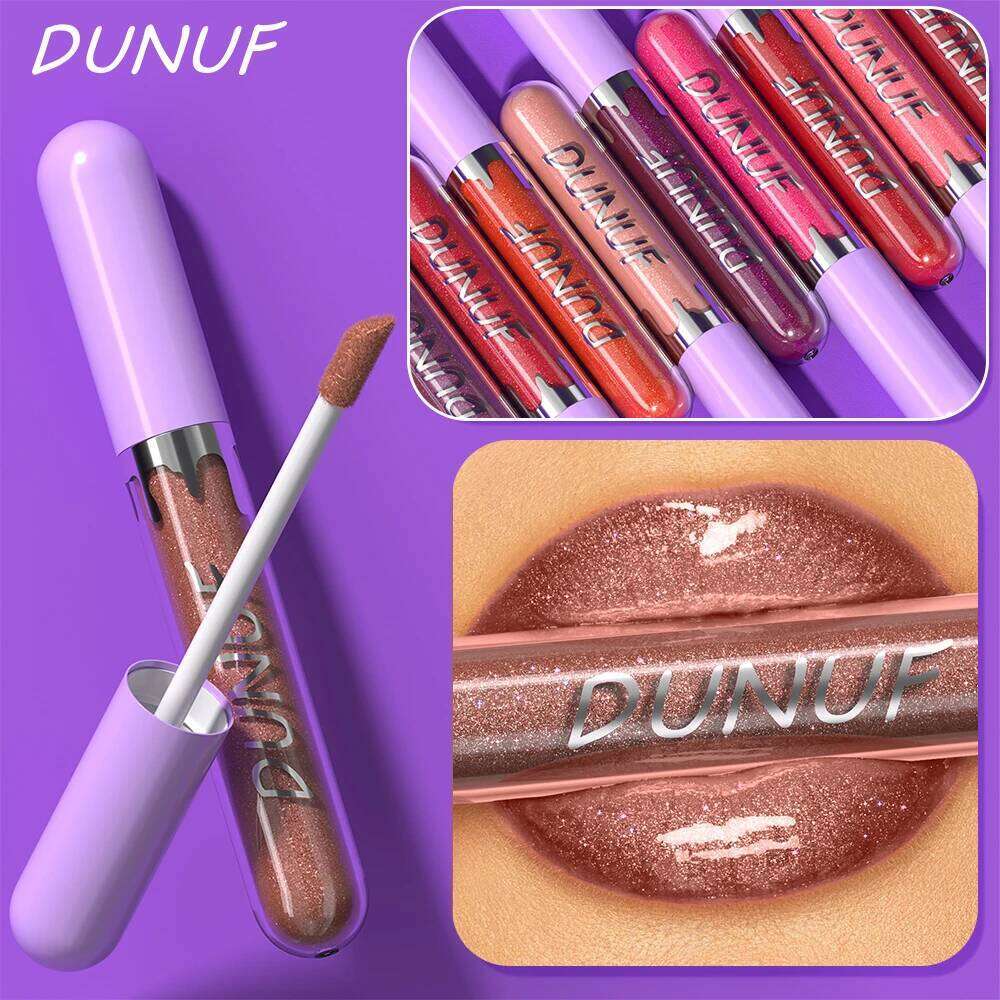 DUNUF 5 Sets Pearl Moisturizing Lip Gloss Easy Color Lipstick W260311