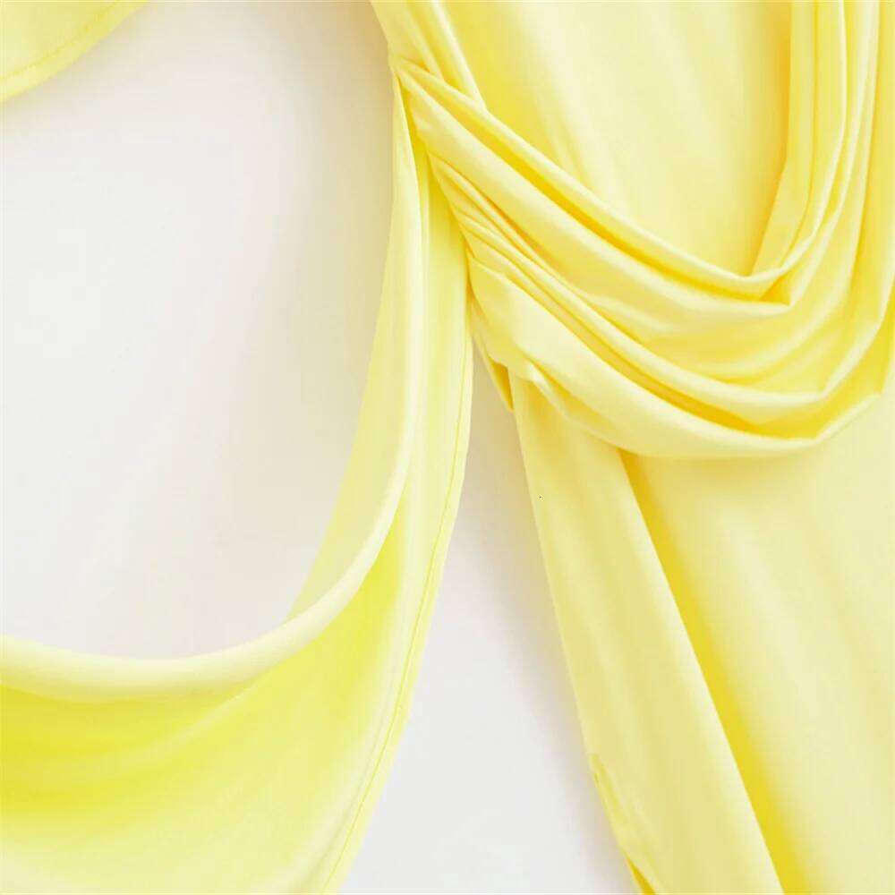 Autumn new women's temperament high neck backless layered decorative pleated long dress C260312