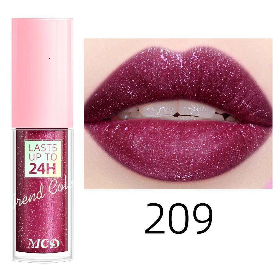 18 Colors Glitter 1pcs Glaze Long Lasting Gloss Waterproof Liquid Lipstick Makeup Oil Tint Moisturizing Lip Balm W260311