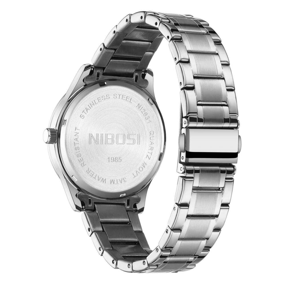 NIBOSI Business Men's Top Brand Luxury Analog Quartz Waterproof Auto Date Simple Watches for Men Reloj Hombre