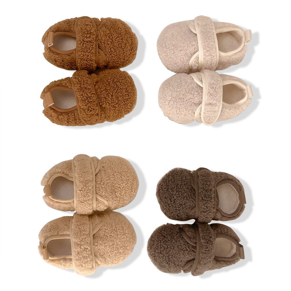 Infant Boots Infant Shoes Warm Plush Baby Winter Shoes Soft Soled Non Slip Walkfashion Newborn First Walking Shoes Sizes 0-18 Months W01001