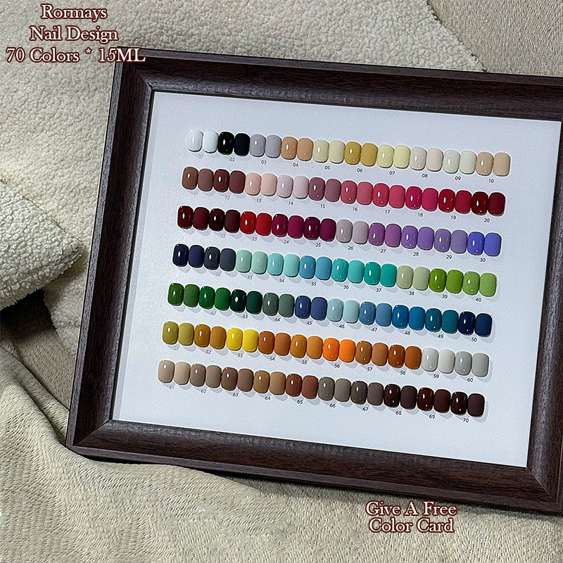 70 Colors Solid Color Gel Nail Polish Set Nude & Morandi Tones Soak Off UV LED Nail Gel Kit Salon Quality Long Lasting Nail Art