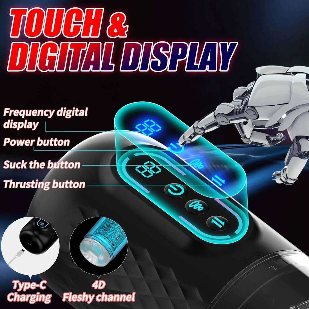 3 IN 1 Automatic Telescopic Male Masturbator Cup Powerful 9 Sucking Thrusting Rotation Modes Masturbation Adult Sex Toy for Men Z260312