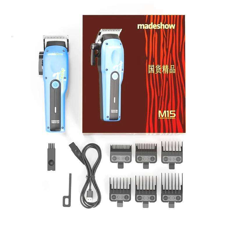 Madeshow M15 Clippers Men,Hair Trimmer For Barbers - Cordless Barber Hair Cutting Kit,Haircut Machine C260312