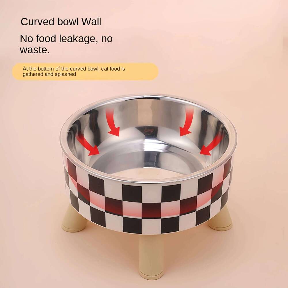Elevated Cats Feeder Anti-choking Raised Cat Food Water Bowl With Stand Pet Feeding Drinking Supplies bowls for cats dogs 26Y0312