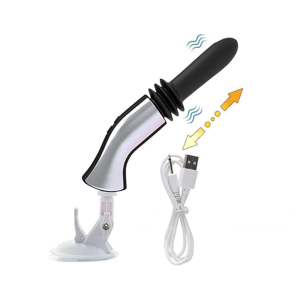 Telescopic Gun Electromechanical Simulation Phallus Female G-spot Stick Masturbation Prop Automatic Pumping & Inserting Sex Toys Z260312