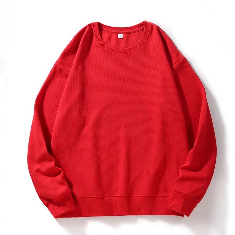 Spring And Autumn Designer Hoodie Thin Round-neck Pullover Long-sleeve Plain Solid Color Sweatshirt Loose Casual Unisex Logo Base Shirt