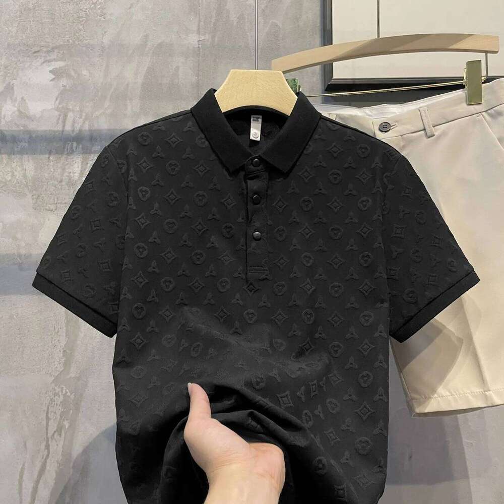 POLO shirt summer new comfortable and breathable youth slim-fit lapel short-sleeved T-shirt 26H0312