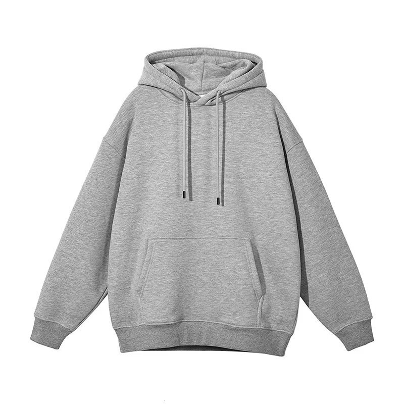 Spring And Autumn New Model 320g Heavyweight Cotton Hooded Sweatshirt For Men Designer Hoodie Ins Hong Kong Style Loose Fit Trendy Brand Plain Jacket