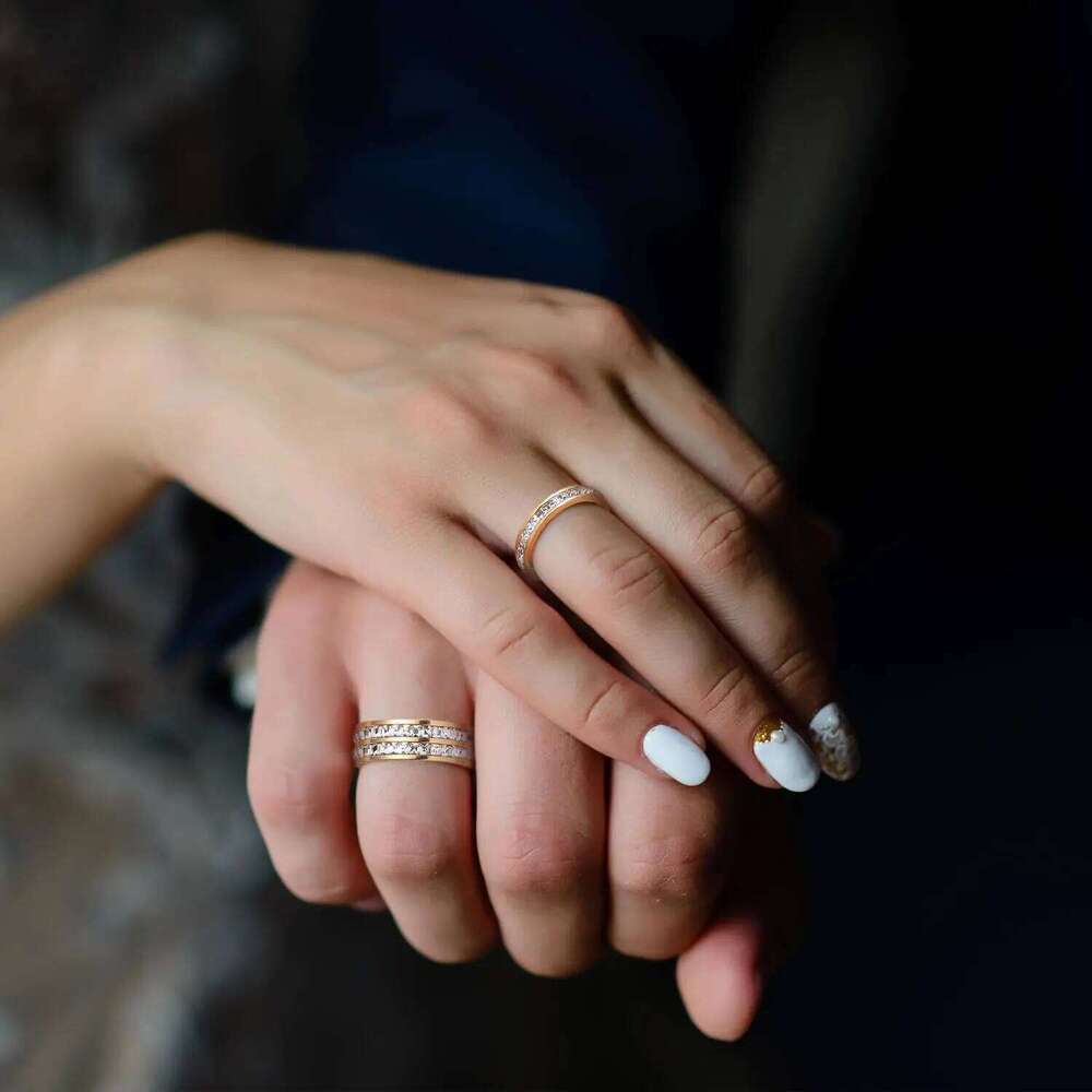 Hip Hop Iced Out Crystal CZ Bling Woman Fashion Stainless Steel Rings For Men Women Wedding Engagement Jewelry Wholesale W260311