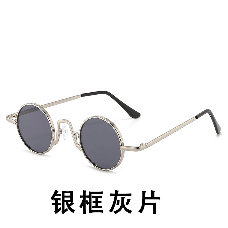 Foreign Trade Internet Celebrity Same Personality Glasses Children Metal Small Round Sunglasses Fruit Ins Style