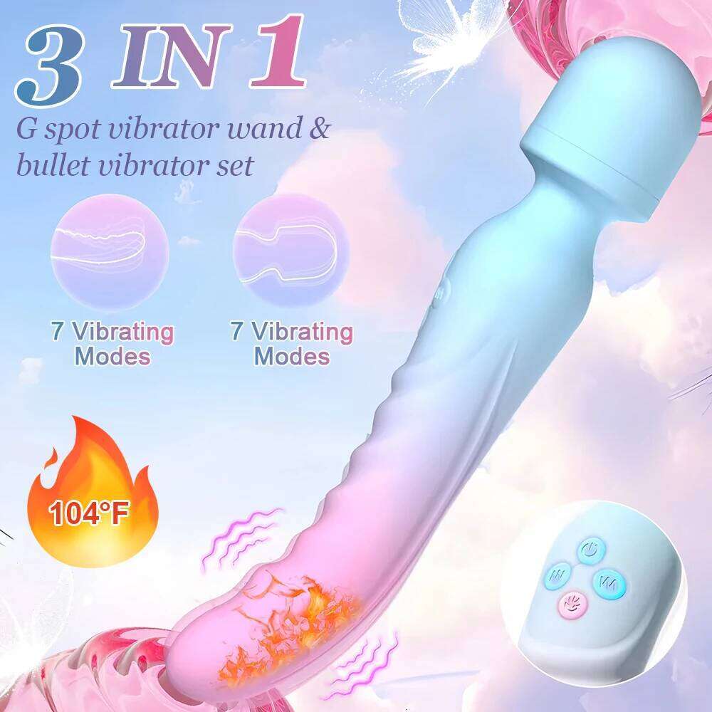 3 IN 1 Mode Dildos Vibrator AV Machine Magic Wand Clitoris G Spot Stimulator Female Vagina Massager Woman Adults Sex Toy 18+ Z260312