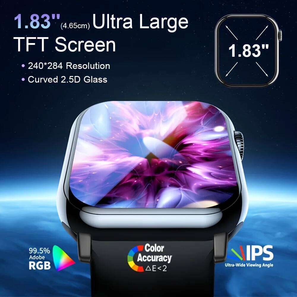 LAXASFIT New Watch with Calling Health Monitoring IP68 Water Resistance Smart Notifications Voice Assistant