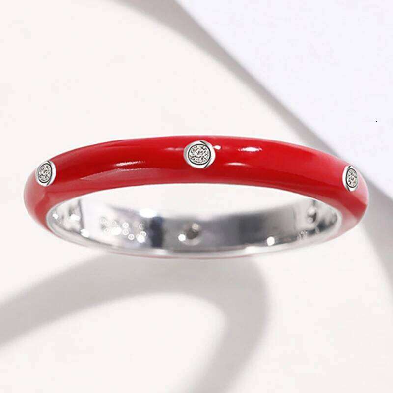 Huitan Rainbow Color Enamel Finger Rings for Women with Dazzling CZ Stone Exquisite Fashion Female Accessories Party Jewelry Hot H260312