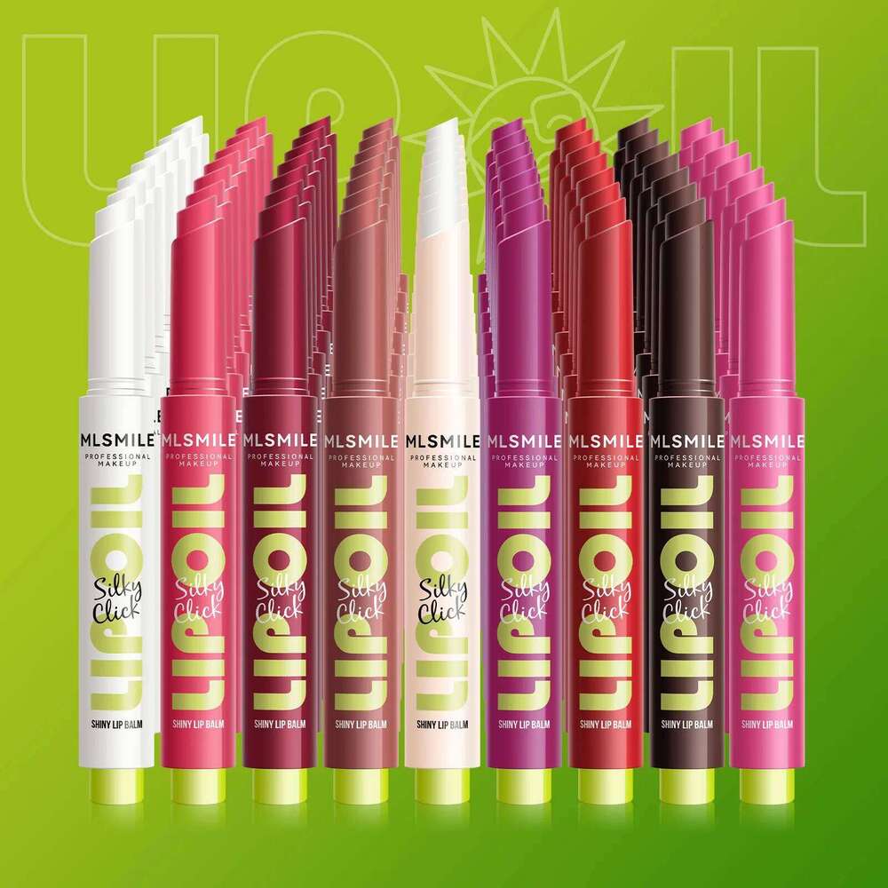 MLSMILE 3pcs/set Press Lipstick Solid Long-lasting Easy Color Moisturizing Pearl Mirror Lip Gloss W260311