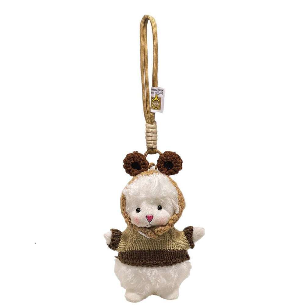 Green Hooded Small Wool Plush Cartoon Doll Pendant Bag Decoration Gift for Girlfriends