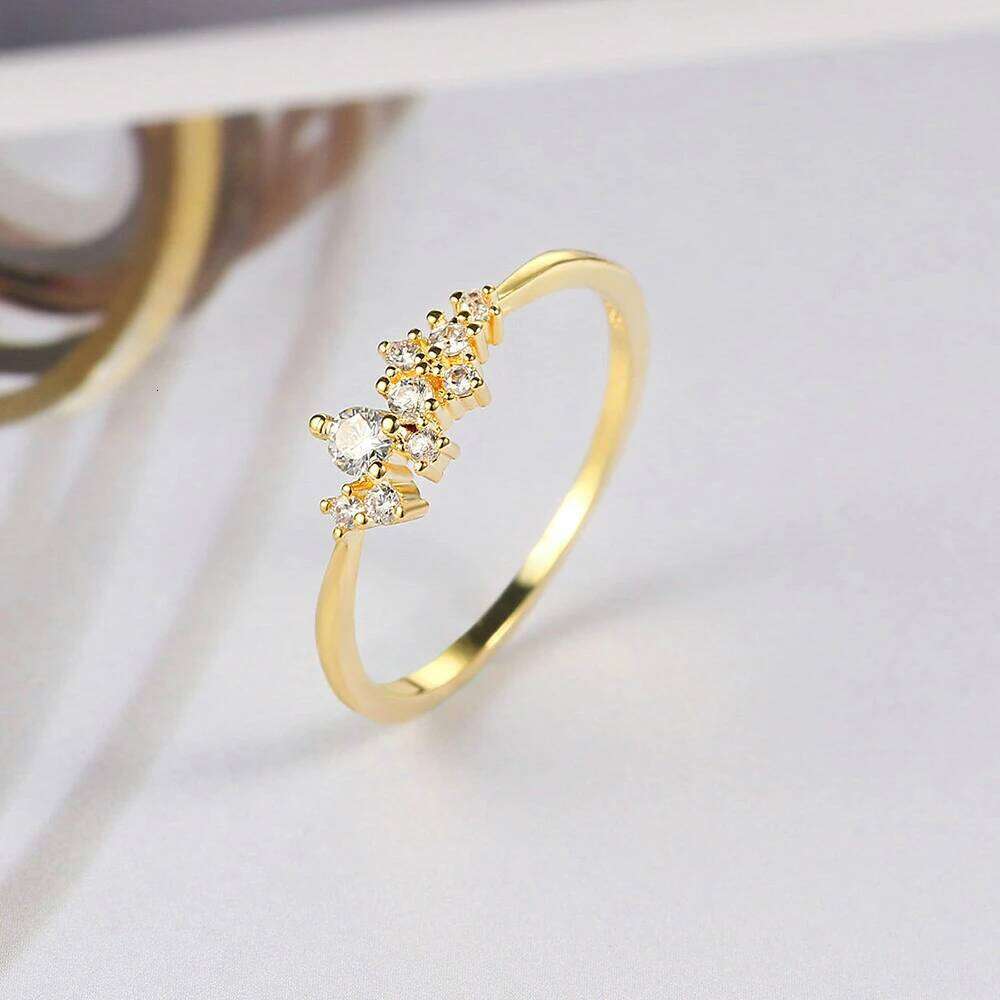 ZHOUYANG Dainty For Women Lady Mini Cubic Zirconia Finger Ring Light Gold / Silver Color Fashion Jewelry KCR088 H260312