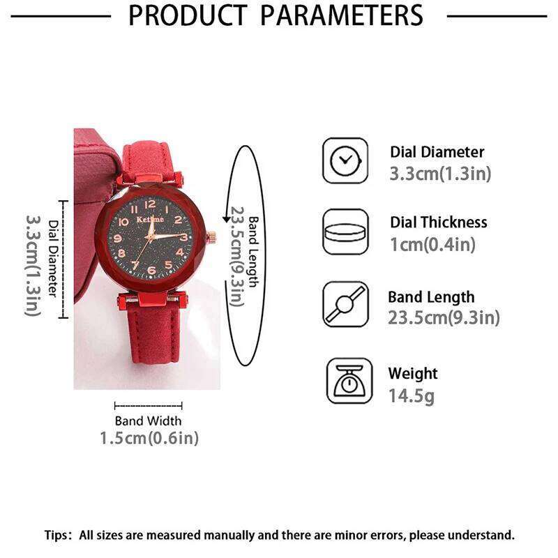 5pcs Set Watches Women Leather Band Ladies Watch Simple Casual Womens Analog WristWatch Bracelet Gift Montre Femme
