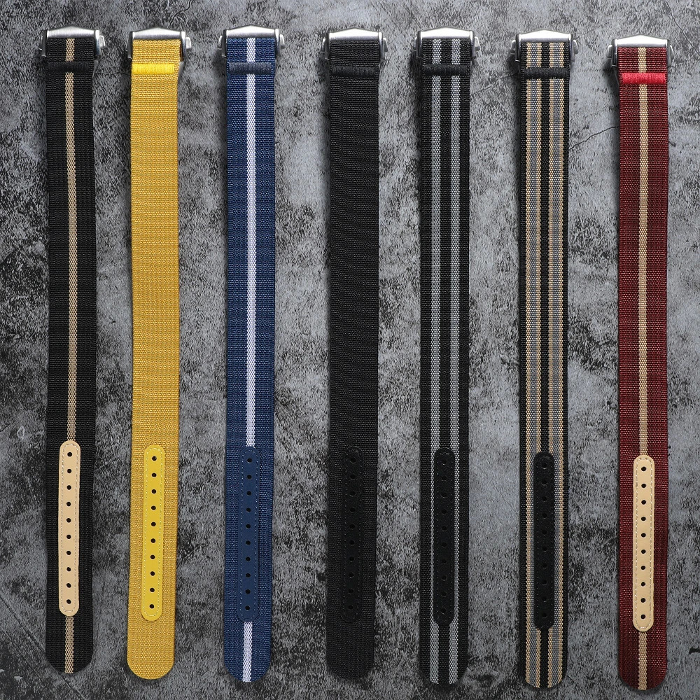 Folding Buckle Nylon Watch Band Canvas Watch Straps Bracelet Wristbelt 20mm 22mm Universal Sport Waterproof Watchband for 260304