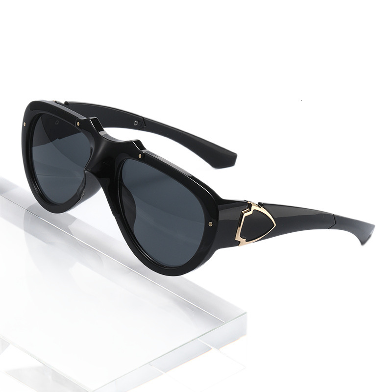 New Fashion Personality Large Frame Unisex Street Style Sunglasses UV Protection Glasses