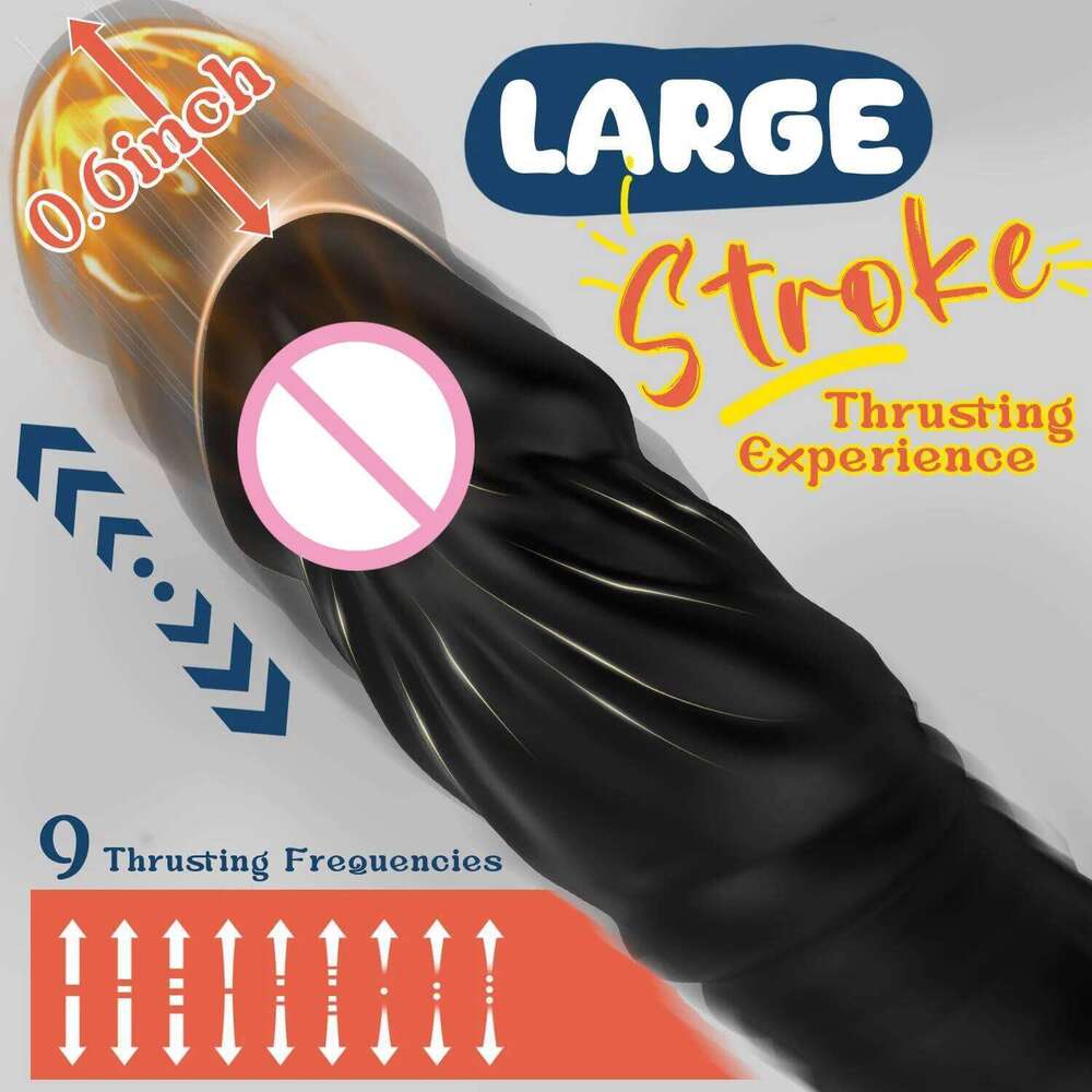 Thrusting Dildo Vibrator Male Prostate Massager Vibrating Plug with Cock Ring Adult Anal Sex Toys for Gay Men Couple Z260311
