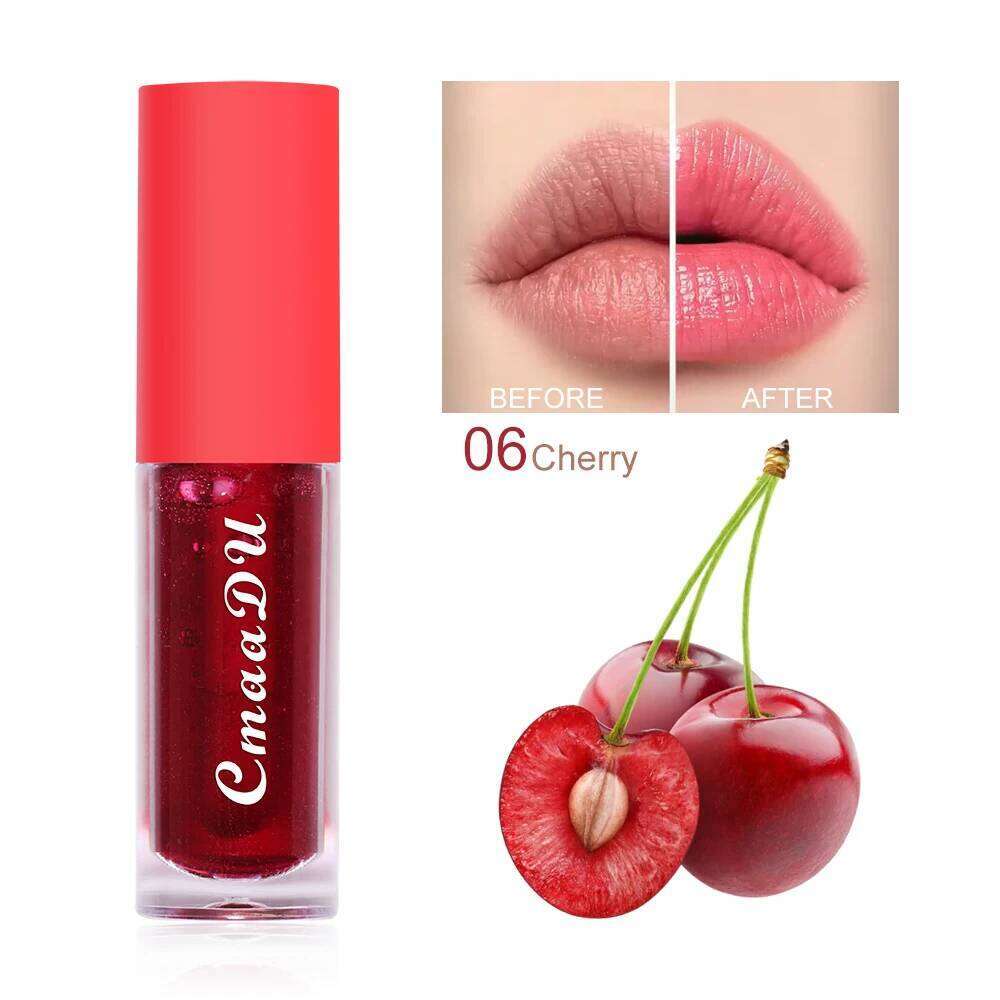 CmaaDu 1pcs & 2pcs 6pcs Fruit Moisturizing Color Change Lip Gloss Lasting Waterproof Lipstick Non-stick Cup Does Not Fade W260311