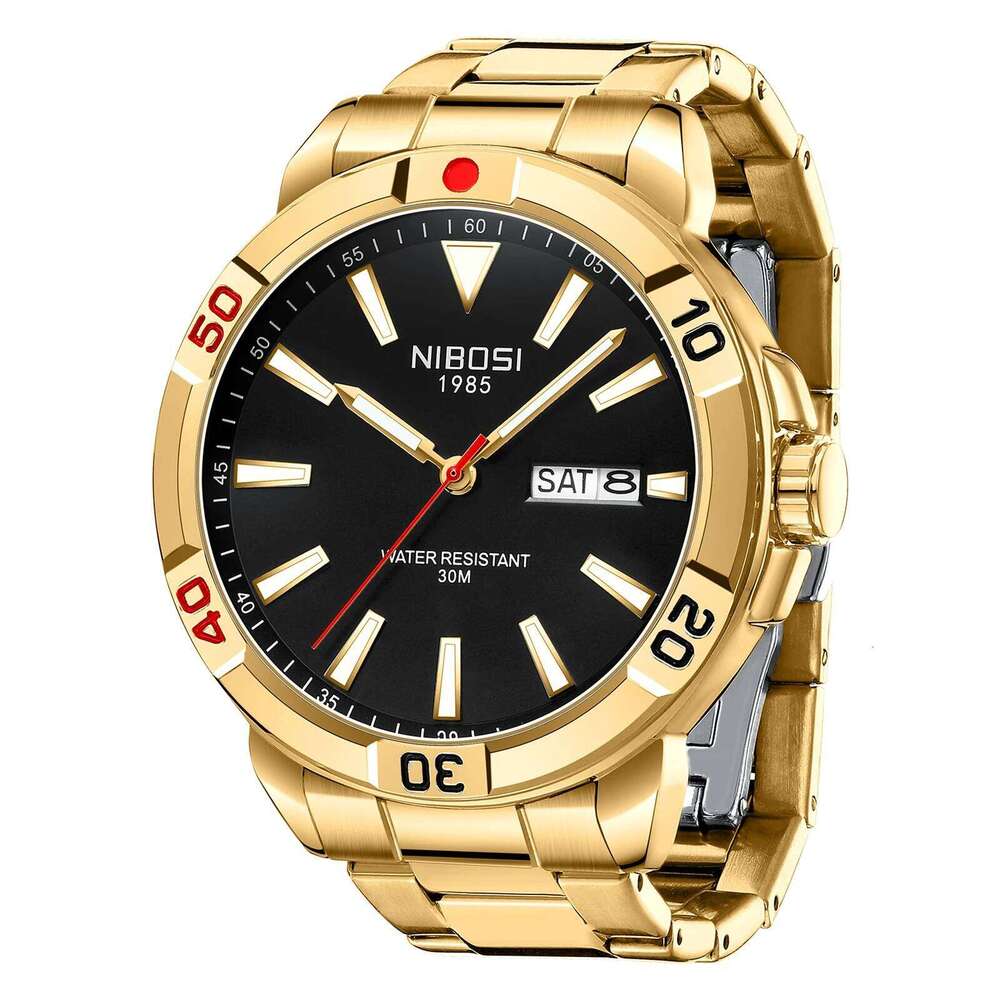 NIBOSI Mens Watches Top Brand Luxury Analog Quartz with Week-Date Waterproof Stainless Steel Luminous Business Dress Watch