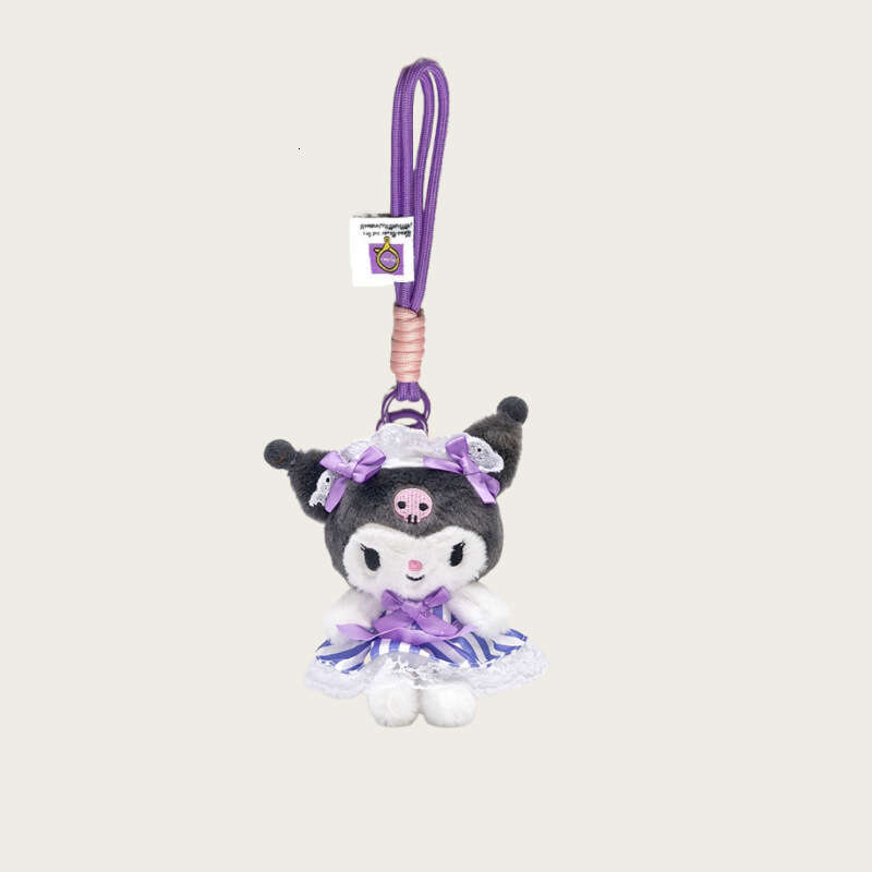 Cute Kuromi Cinnamoroll Backpack Internet Celebrity Plush Car Keychain Bag Pendant Small Doll Figurine