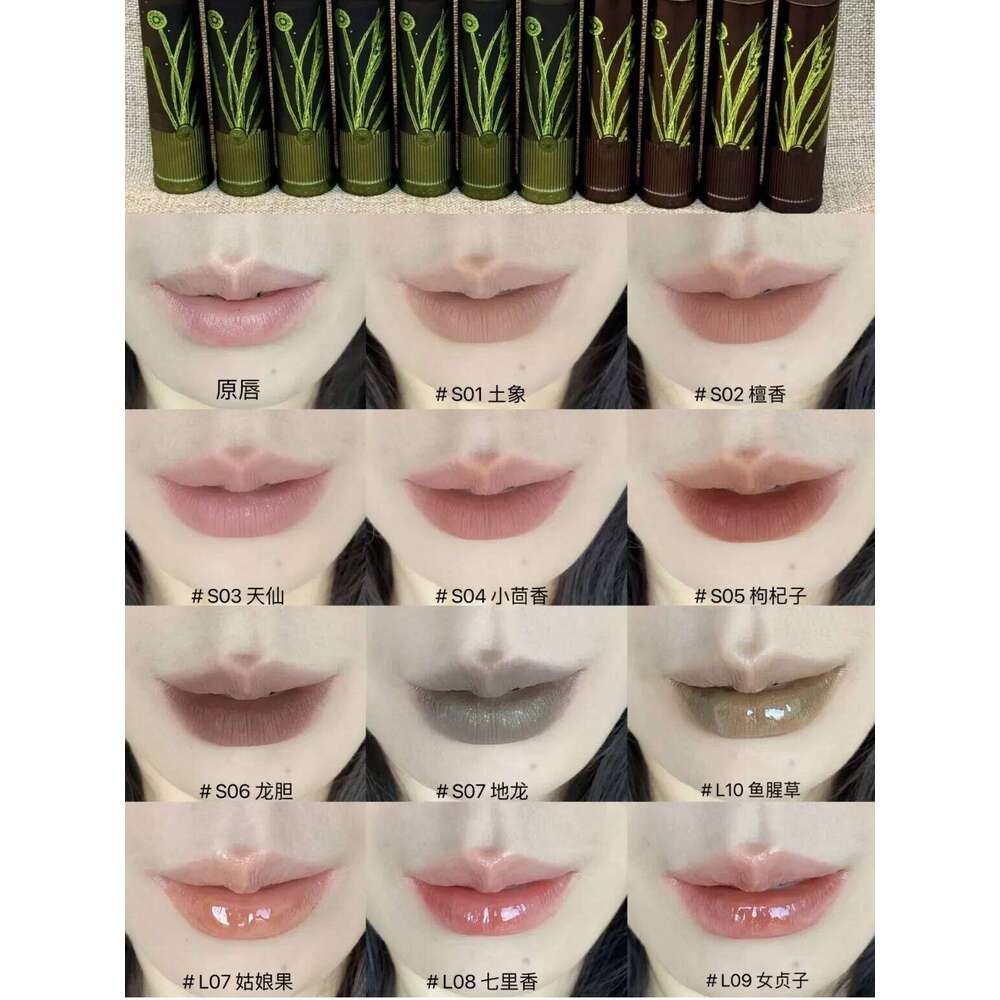 Girlcult Herbal Compendium Lipstick Matte Velvet Lip Clay Green Shimmer Lipgloss Moisturizing Longlasting Nostickup W260311