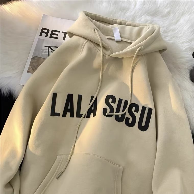 Heavyweight Sweatshirt For Men Winter Retro Fleece Lined Thickened Hooded Jacket Autumn Winter Designer Hoodie Ins Trendy Brand Top